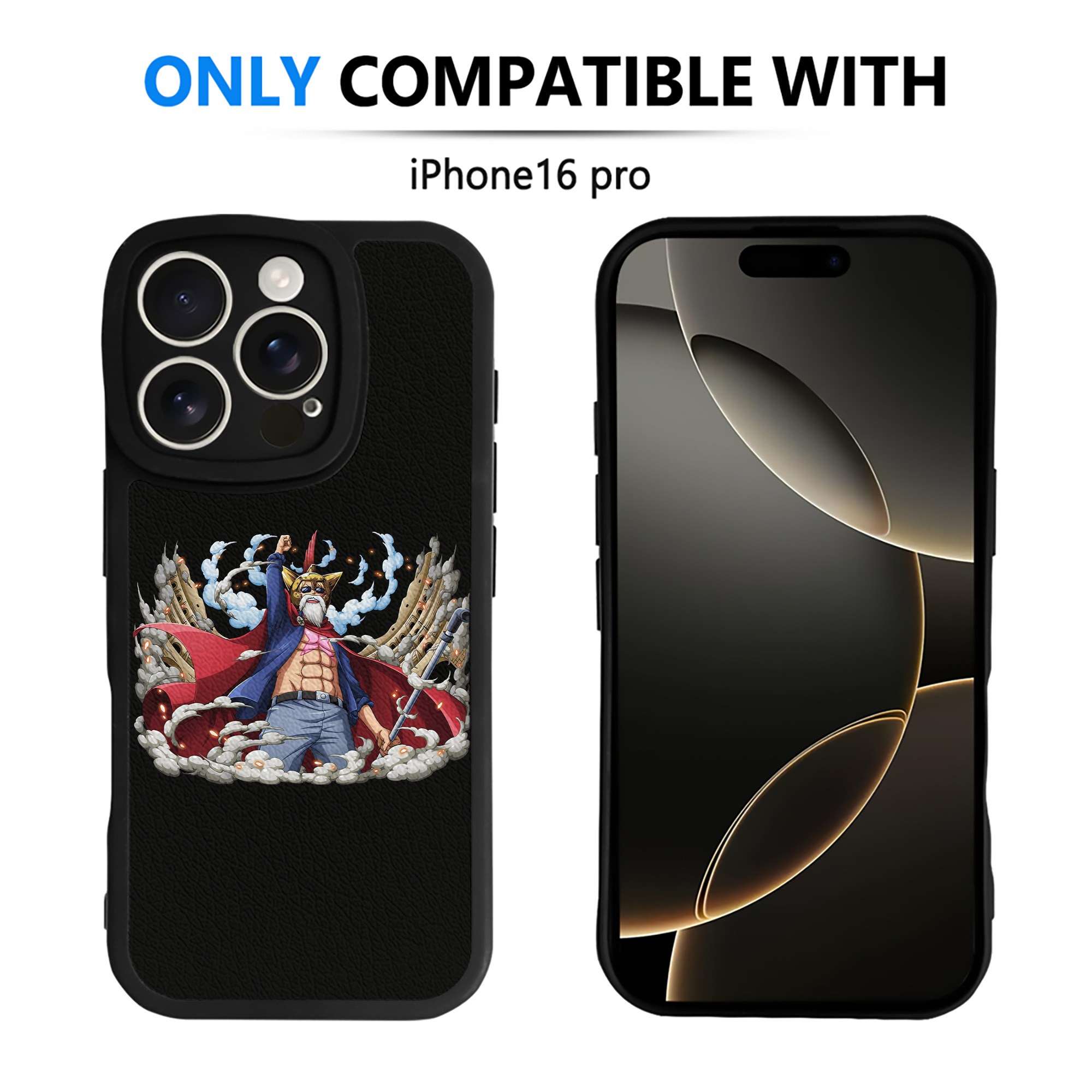 （画像用） ワンピース モンキー・D・ルフィ ONE PIECE Monkey D. Luffy 【iPhone 16シリーズ対応】シリコンスマホケース（レザー調） 材質：シリコン